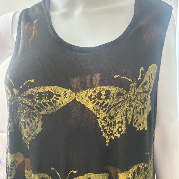 Black and yellow Asymmetrical High-Low Sundress 100% VISCOSE 

FREE SIZE - Picture 4 of 9